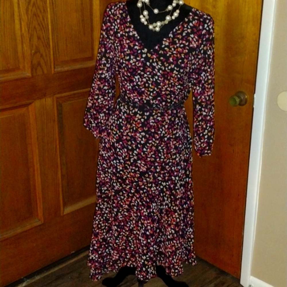 Printed Donna Karen Causal Dress